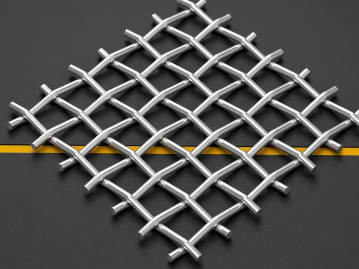 Нержавеющая рифлёная сетка 8×8×3 мм